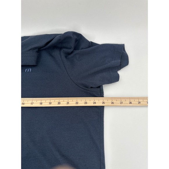 Travis Mathew Mens XXXL Polo Shirt Short Sleeve Blue Gray Golf Casual 3XL - Picture 5 of 7